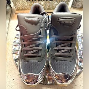 Adidas Raf Simons Ozweego Sneakers in Ash/Silver Metallic SZ US 8 SZ UK 7 1/2